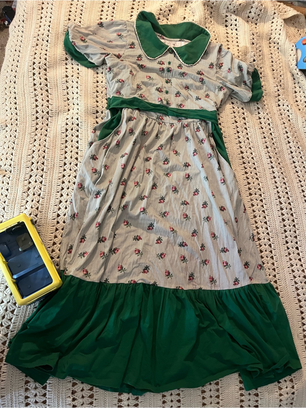 Super Cute Dresses Susannah Green Large Nursing Dress Cotton Short Sleeve verity